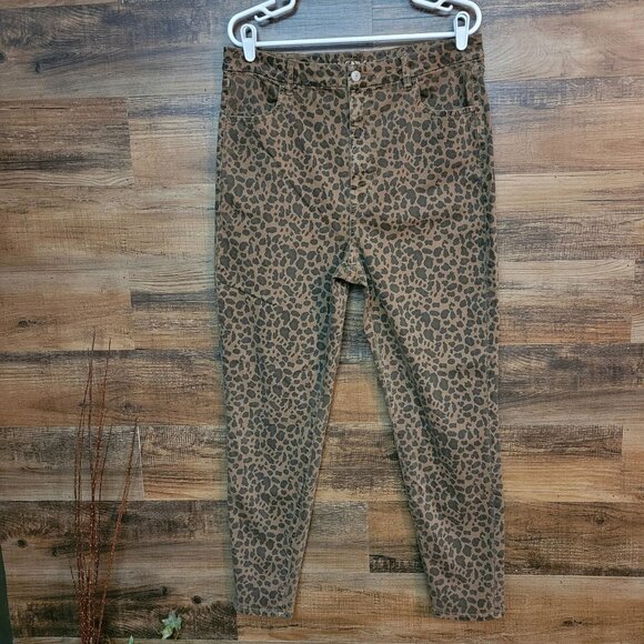 American Eagle Jeans 18 R Jegging Curvy Super Hi Rise Next Level Animal Print - Picture 1 of 10